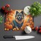 Edge Collections - 15" x 12" - Multicolor - Keeshond Decorative Glass Cutting Board x 12 Inches - 1 Piece
